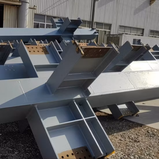 Q235 Q355 H Section Galvanized Metal Construction Prefab/Prefabricated Frame Industrial Building Workshop/Warehouse Steel Structure with Painted Sandwich Panel